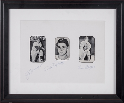 The DiMaggio Brothers Multi-Signed Photograph In 14 x 17 Frame - Joe, Dom and Vince DiMaggio (Beckett)